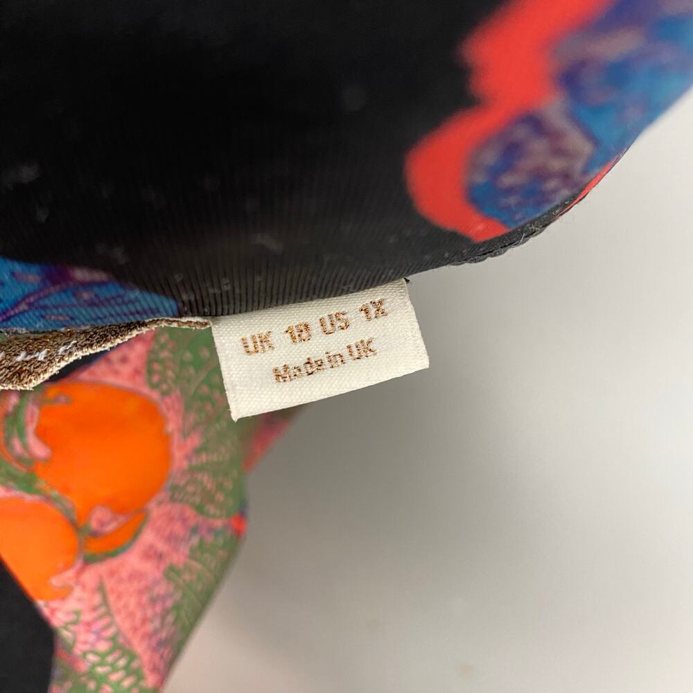 Lost Ink Tropical Floral Paperbag Waist  Midi Pencil Skirt Size 1X Plus - Picture 6 of 7